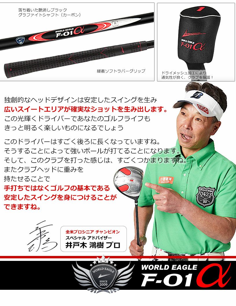 ワールドイーグル F-01 メンズ 13点（10本）クラブセット 選べる軽量 