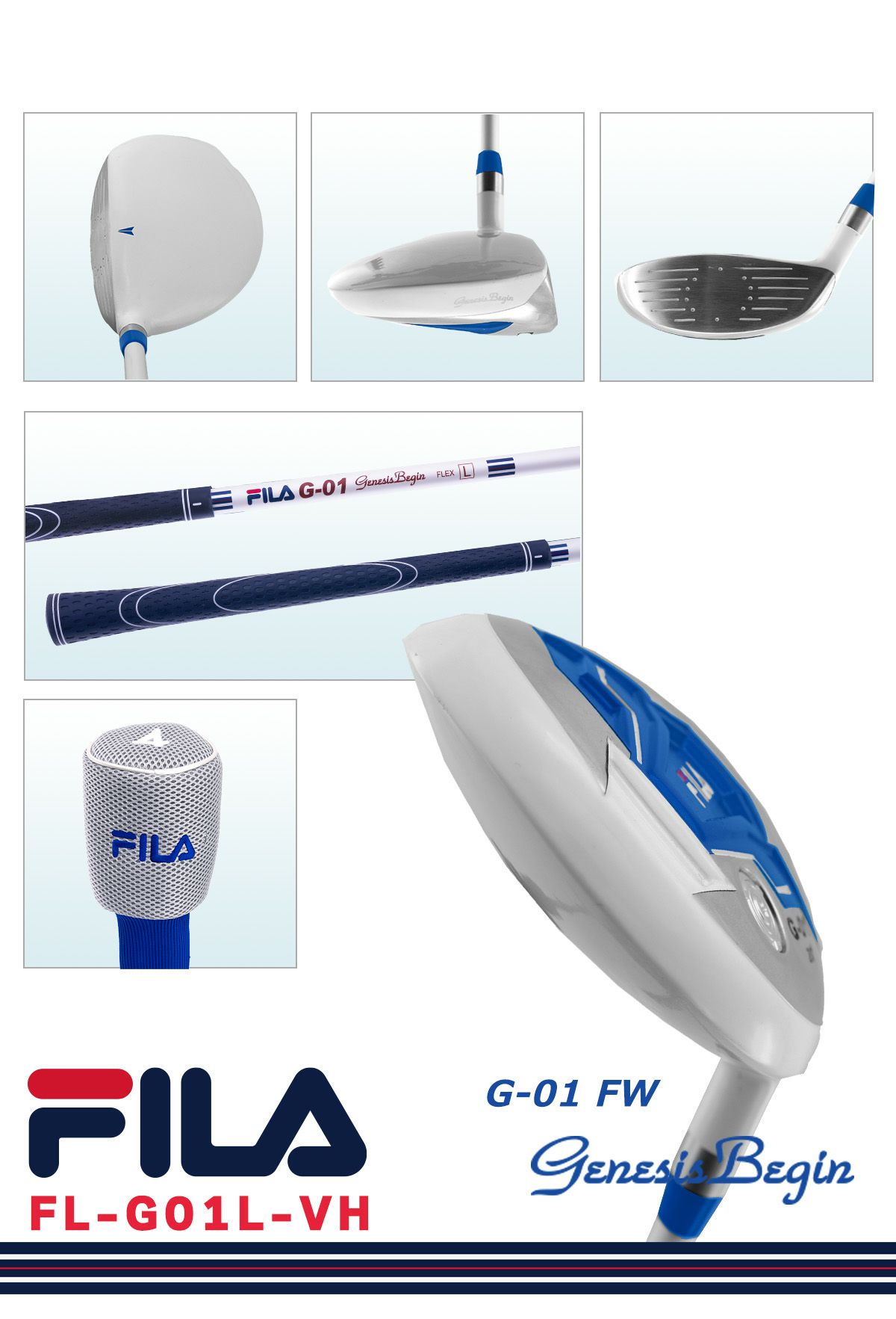 ポイント高還元セール FILAゴルフ G-01 ホワイトブルー レディース 14  