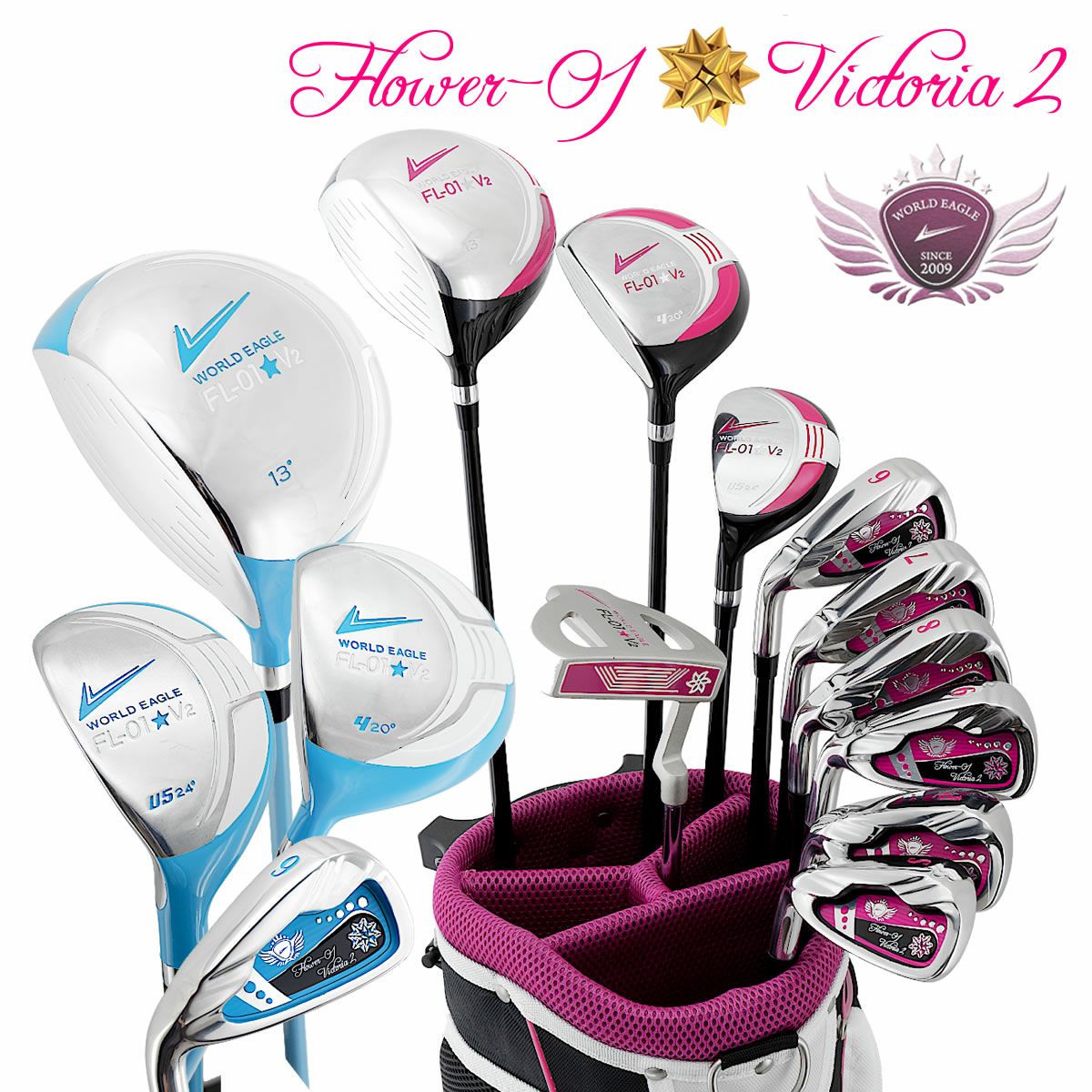 ワールドイーグル FL-01☆V2 レディース 13点（10本）クラブセット  