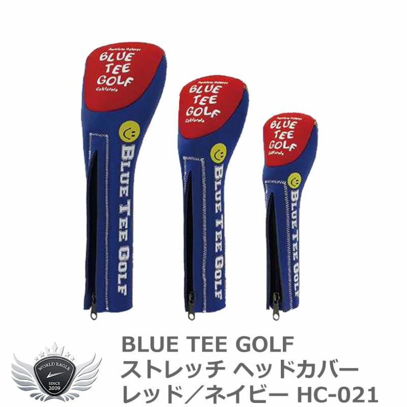 BLUE TEE GOLF ブルーティーゴルフ ストレッチヘッドカバー レッド/ネイビー HC-021