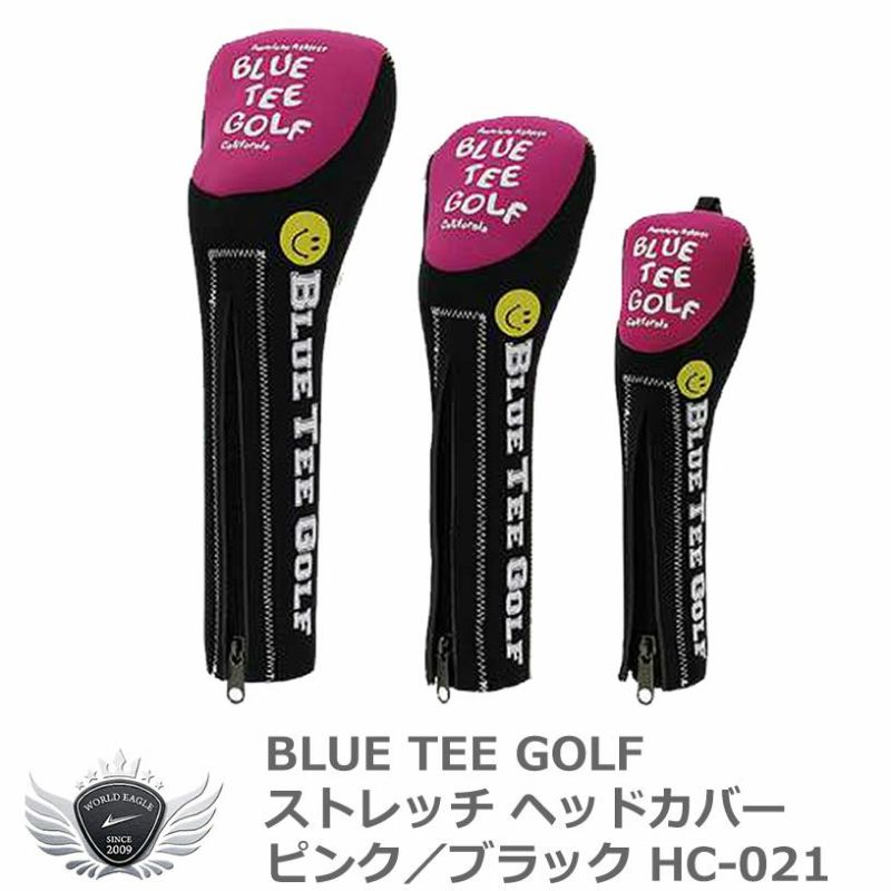 BLUE TEE GOLF ブルーティーゴルフ ストレッチヘッドカバー ピンク/ブラック HC-021