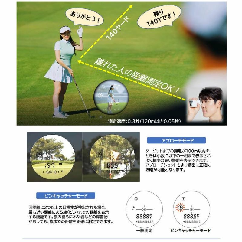 エジソンゴルフ 世界初の技術！メイト機能搭載距離計！R2G MATE1 【IR】